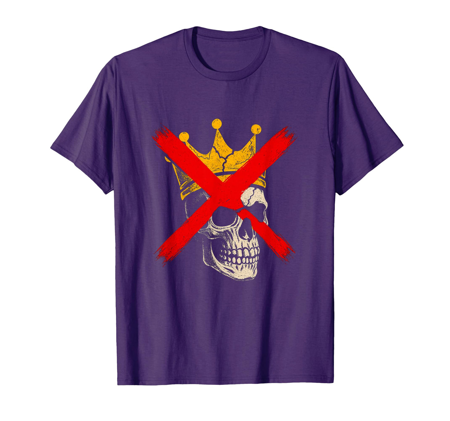 No Kings Skull Crown Gothic Grunge Art for Free Spirits T-Shirt