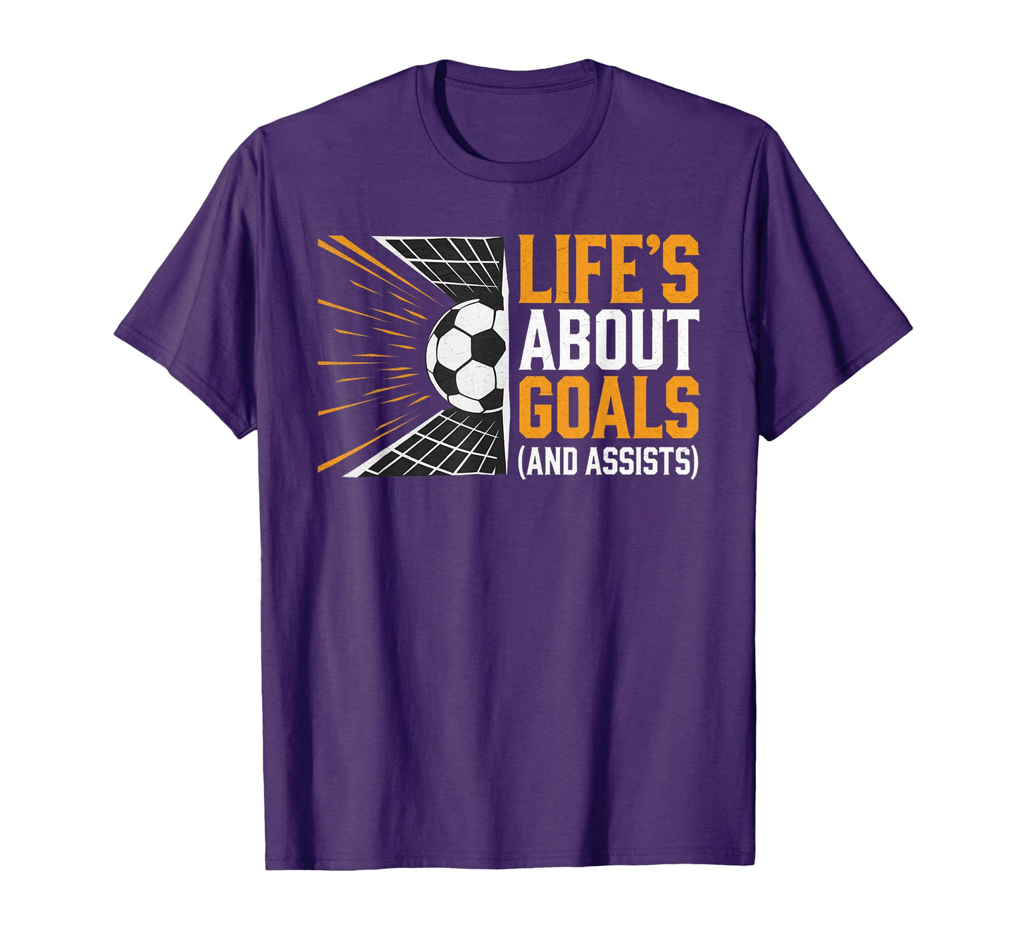 Funny Soccer Player and Coach Apparel Life's About Goals T-Shirt