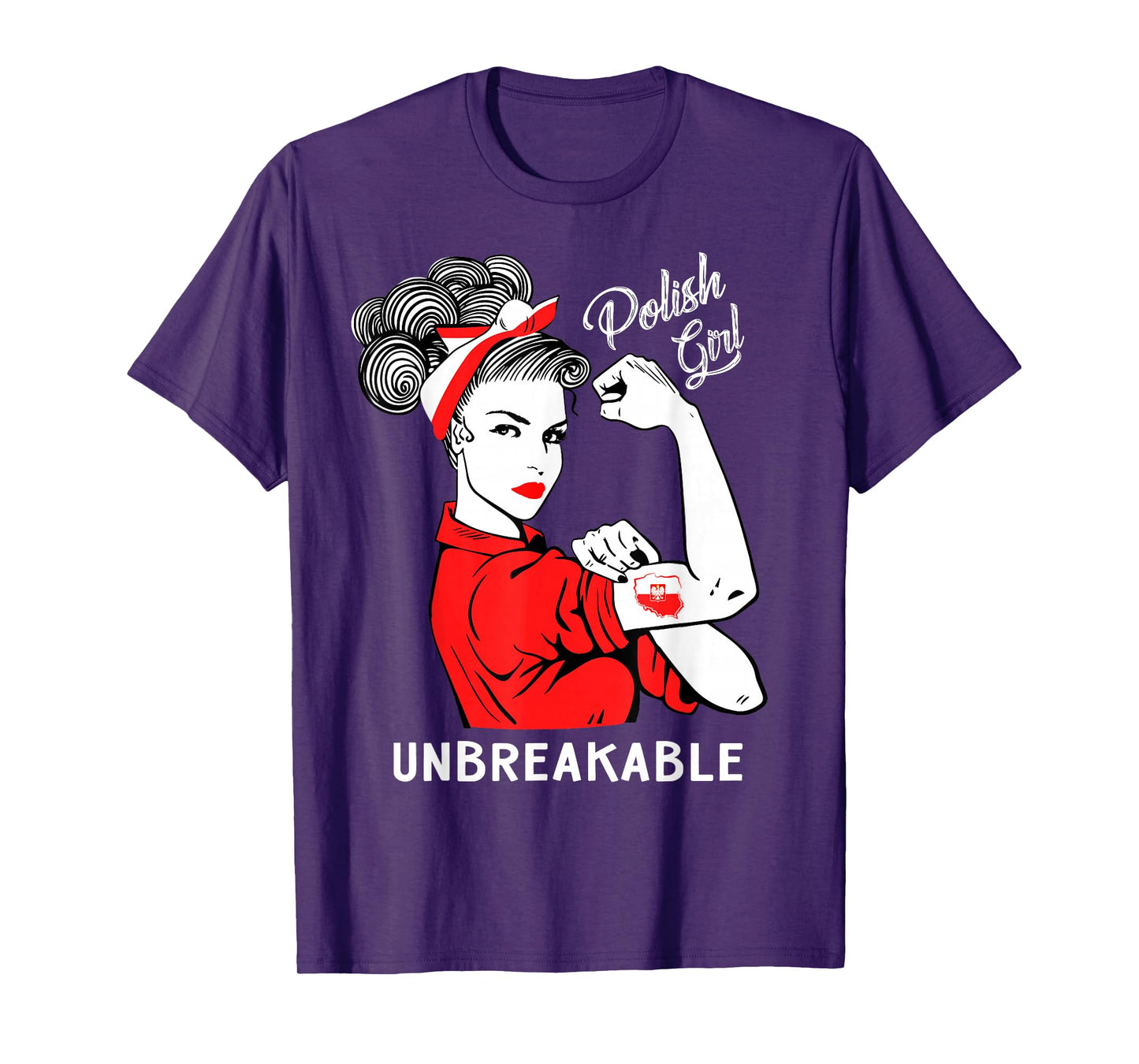Polish Girl Unbreakable T-Shirt Heritage Poland Flag Gift T-Shirt