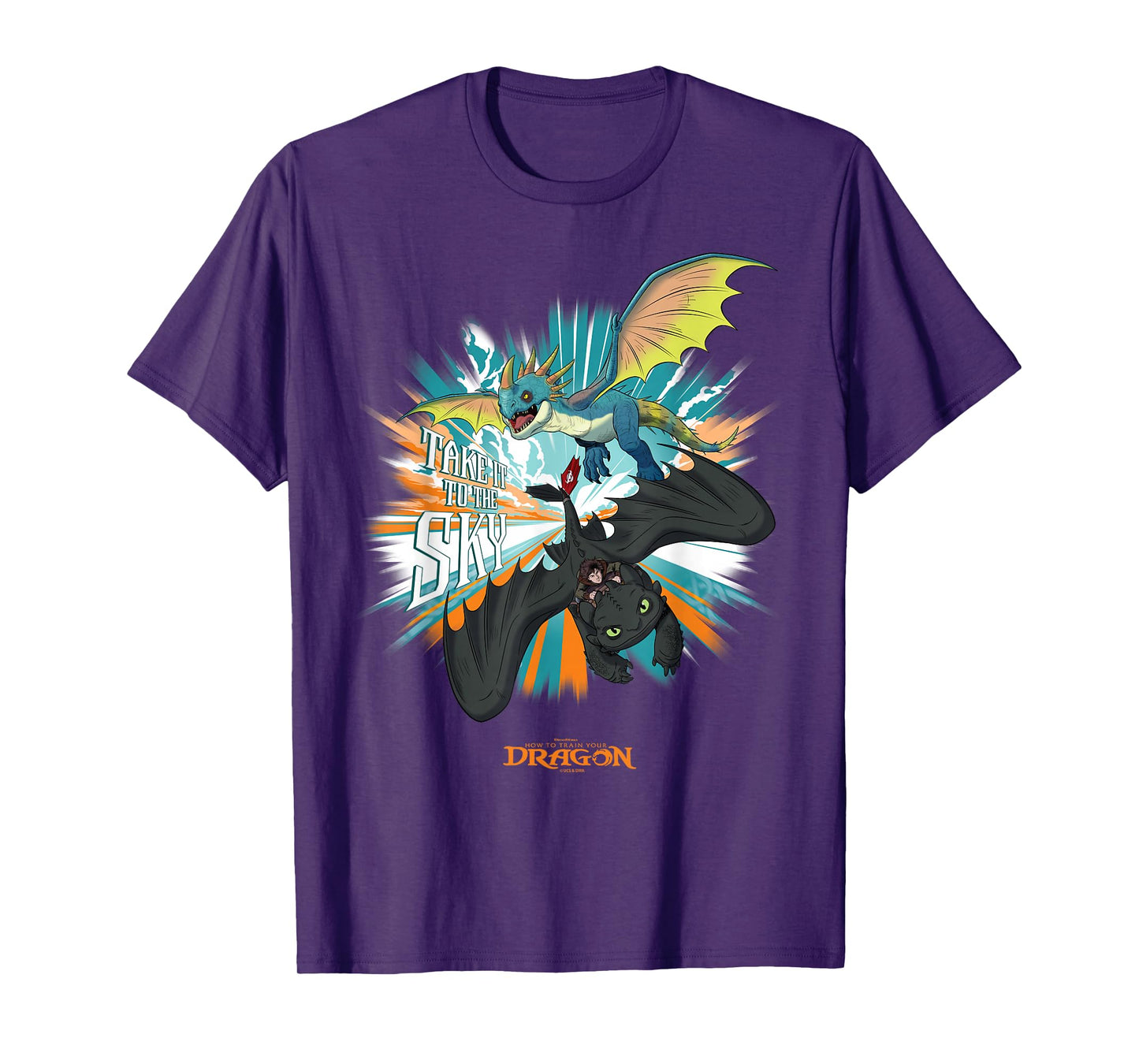 DreamWorks Dragons Toothless and Stormfly Take to the Sky T-Shirt