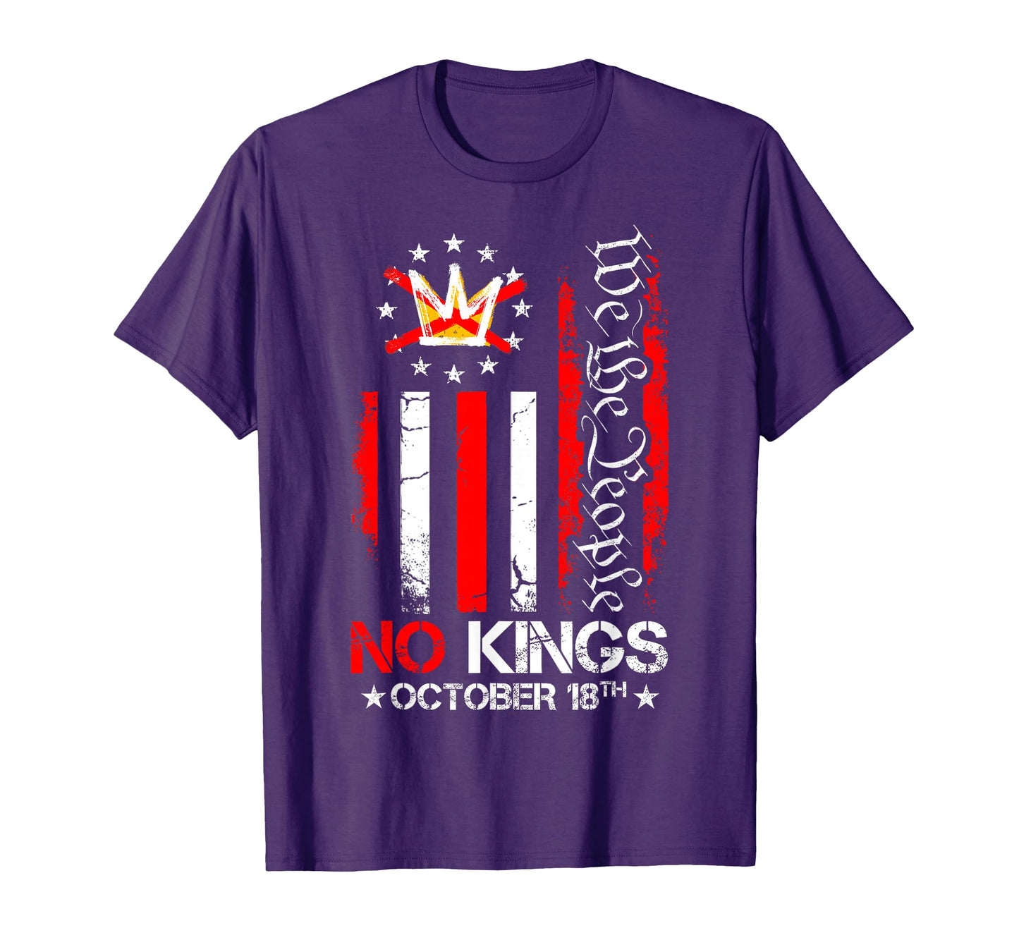 No Kings Shirt Vintage America Flag 1776 October 18 T-Shirt