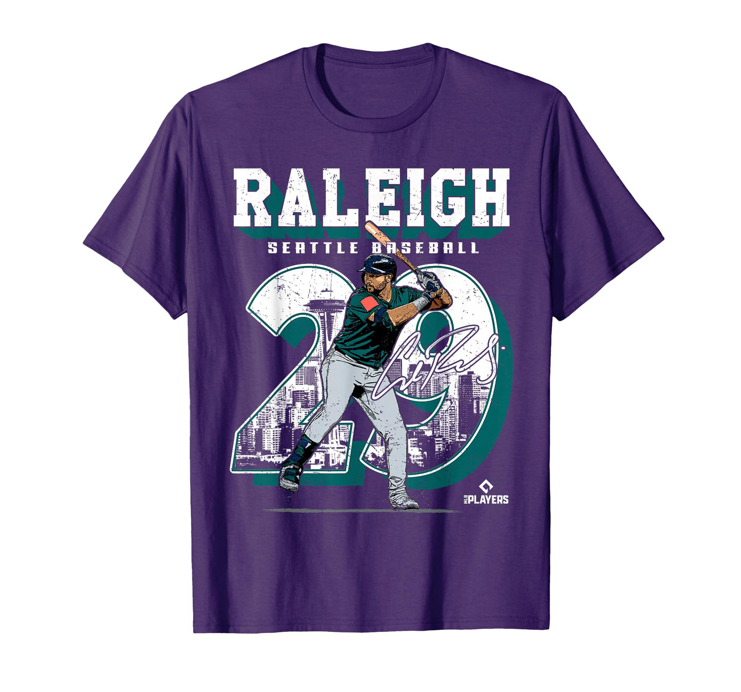 Cal Raleigh | Seattle MLB Baseball Players | MLBCRA201M T-Shirt