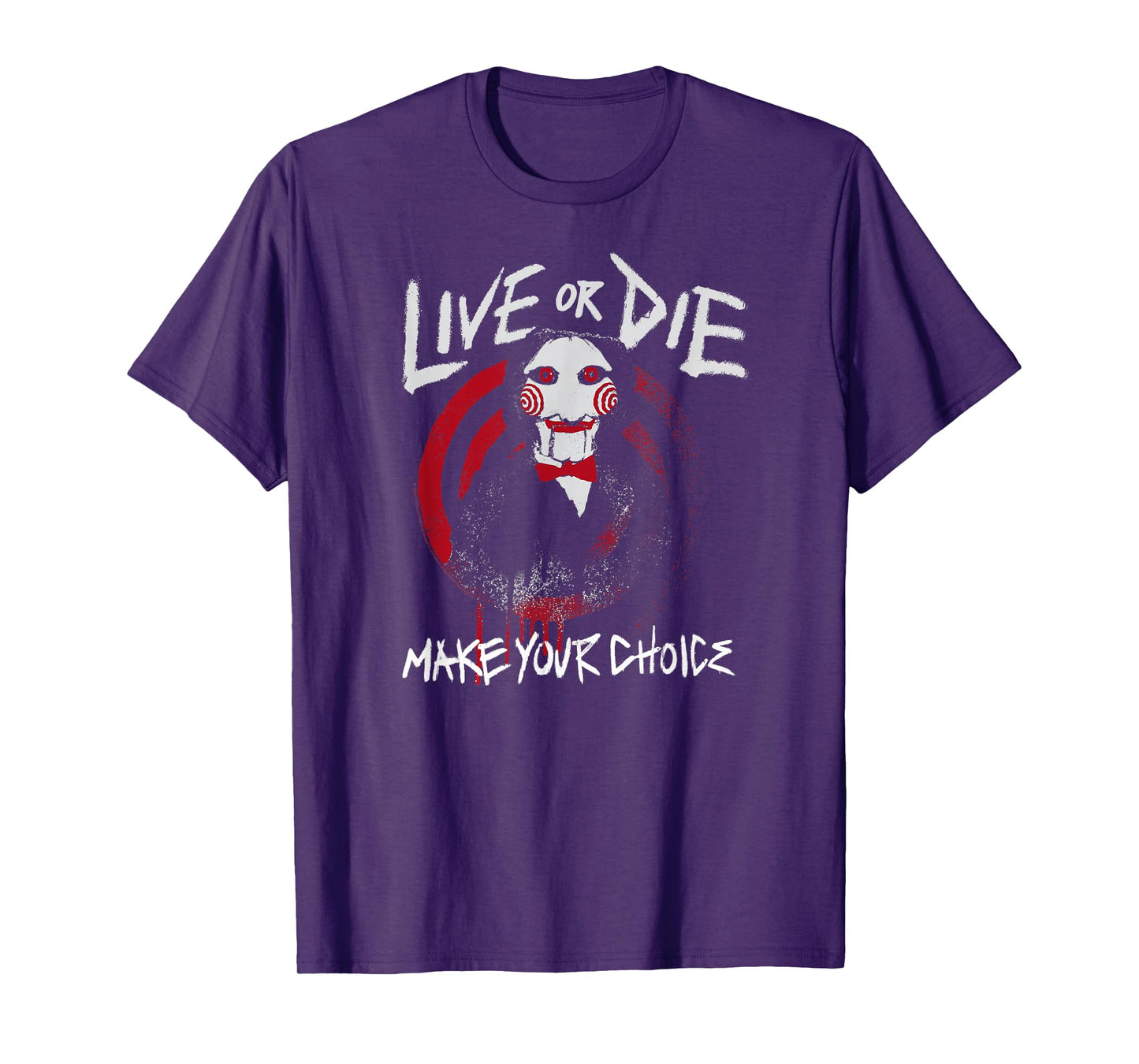 Saw Live or Die Spiral Jigsaw Horror Movie T-Shirt