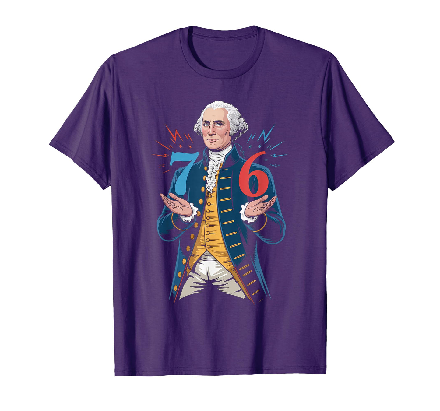 6-7 7-6 George Washington Seven Six Teacher American T-Shirt