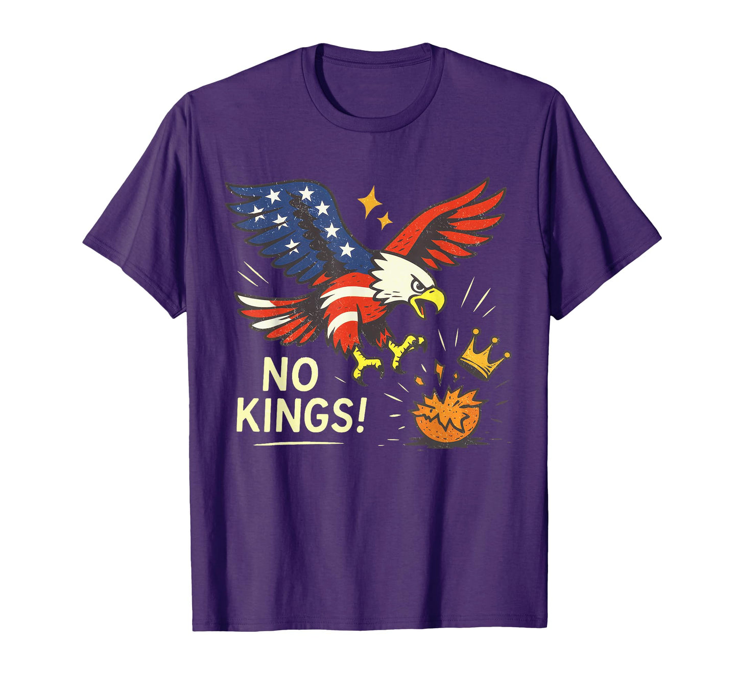 No Kings Patriotic Eagle America Pro-Democracy Shirt Mens T-Shirt