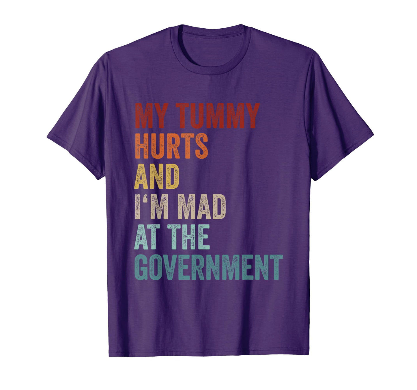 My Tummy Hurts And Im Mad At The Government Ironic Retro T-Shirt