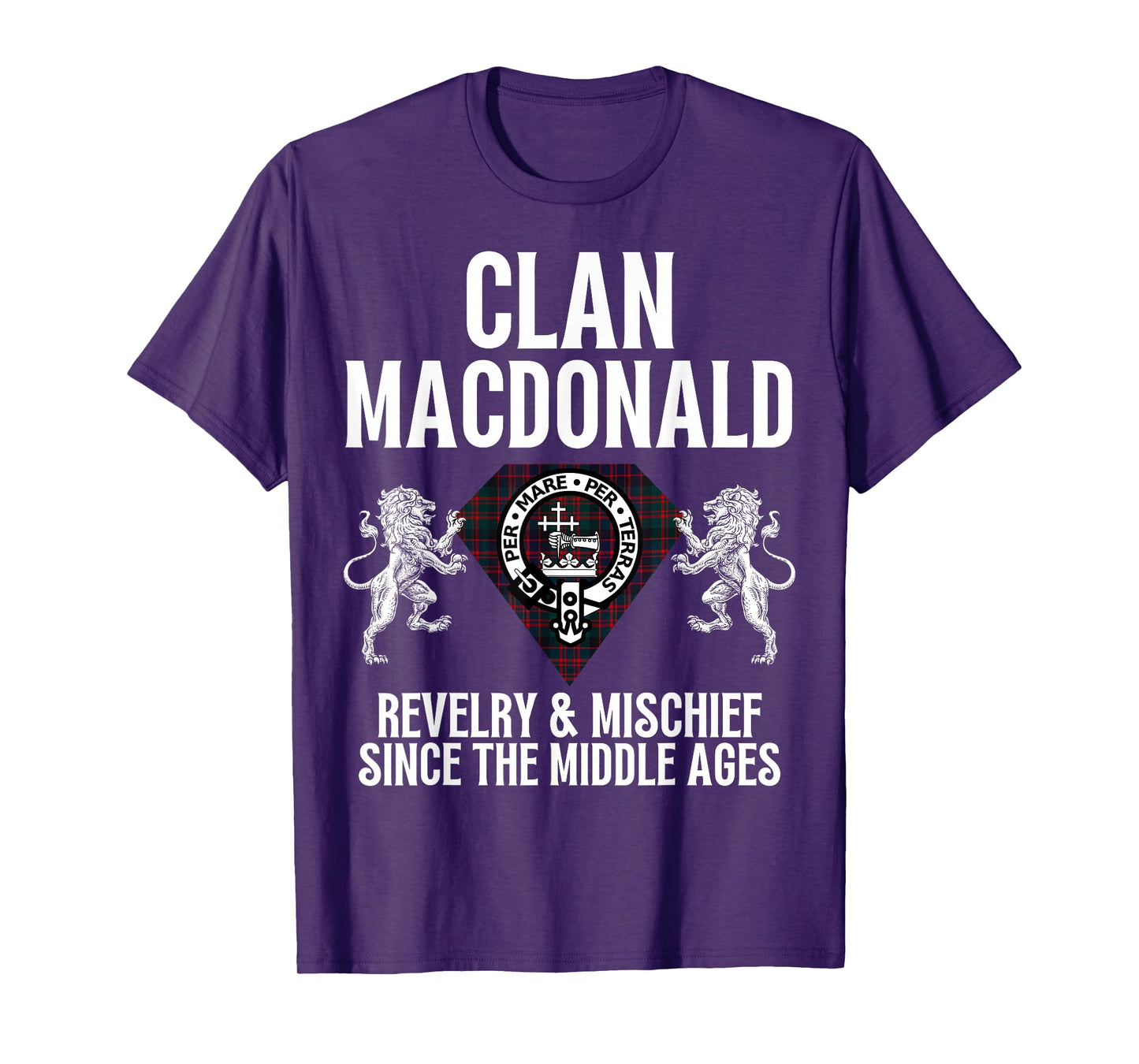MacDonald Clan Scottish Name Coat Of Arms Tartan Family T-Shirt