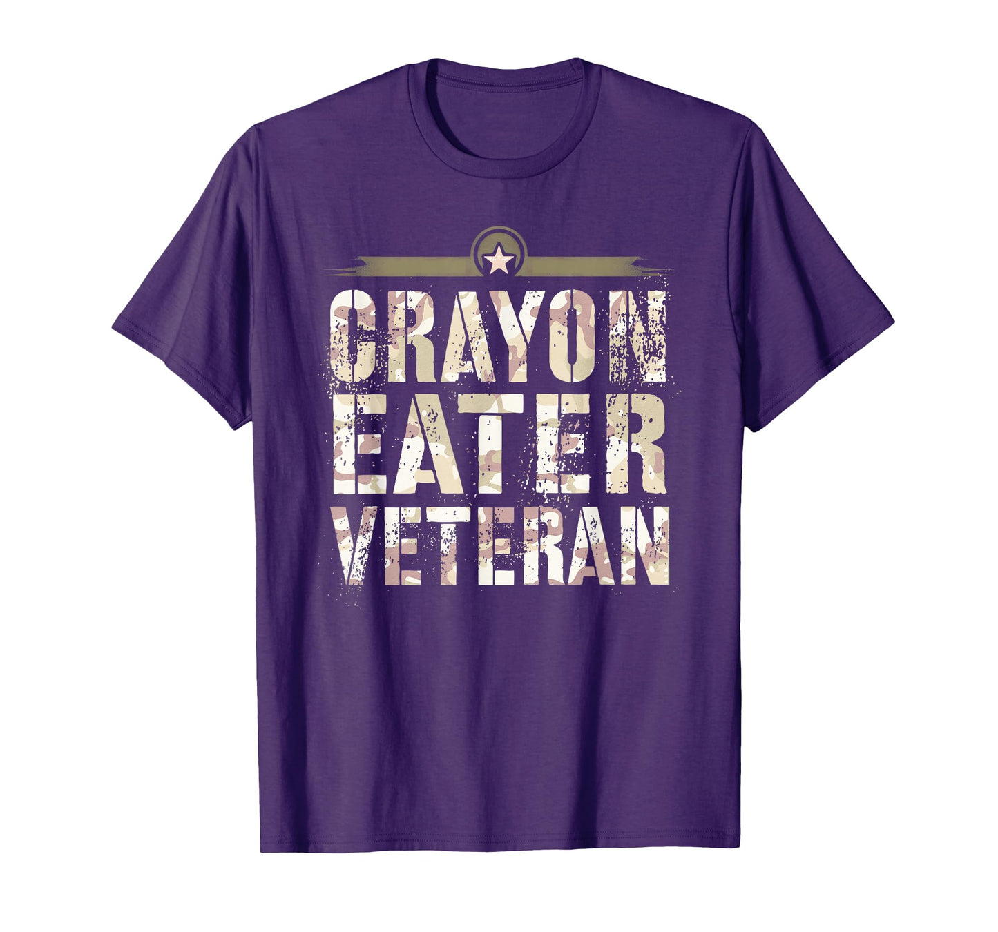 Funny CRAYON EATER VETERAN Corps Team Military Our Troop Gag T-Shirt