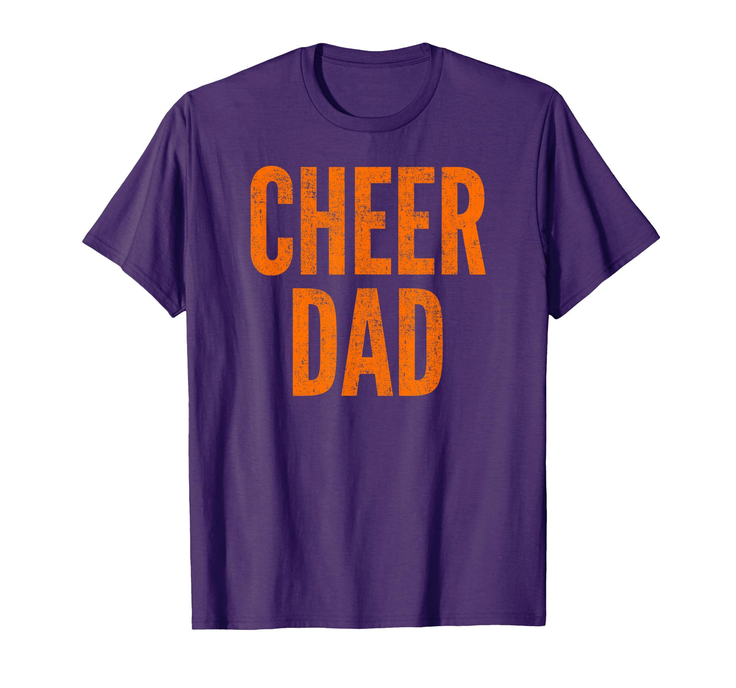 Cheer Dad Orange and Black Cheerleading Matching Parents T-Shirt