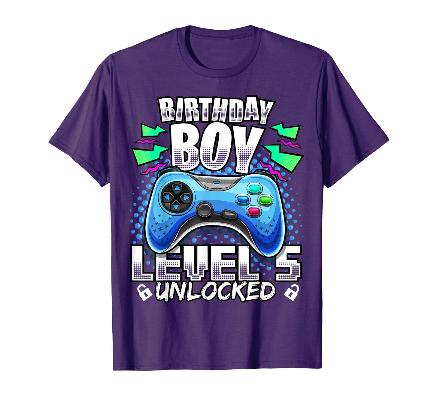 Level 5 Unlocked Video Game 5th Birthday Gamer Gift Boys T-Shirt