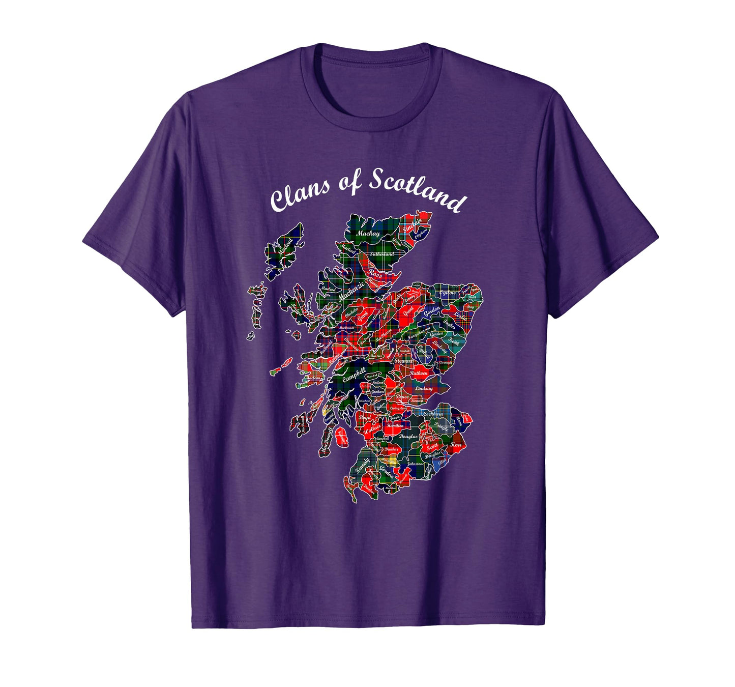 Clans of Scotland Map t-shirt T-Shirt