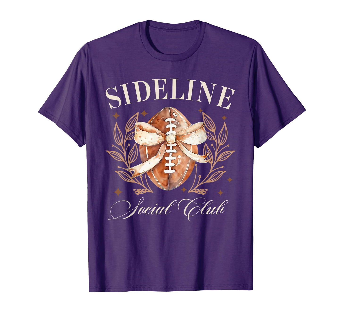 Sideline Social Club American Football Coquette Bow Game Day T-Shirt