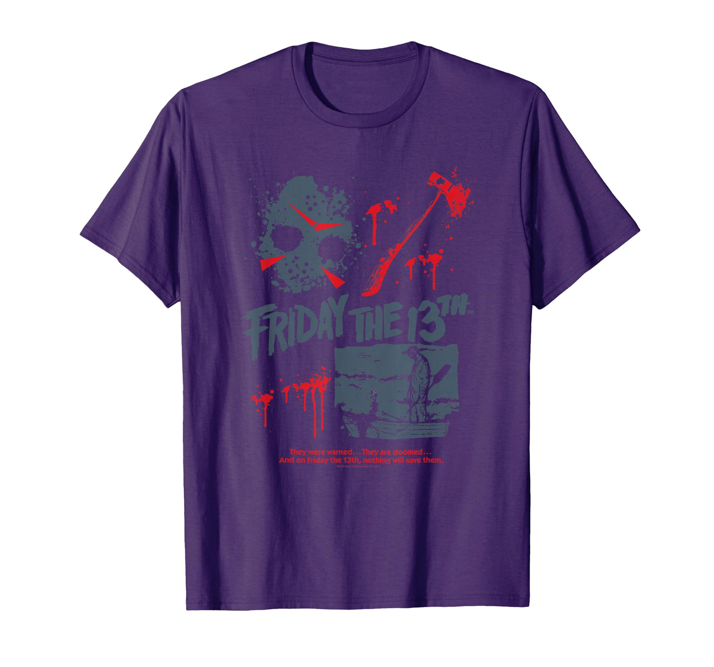 Friday the 13th Jason Mask Bloody Weapon T-Shirt