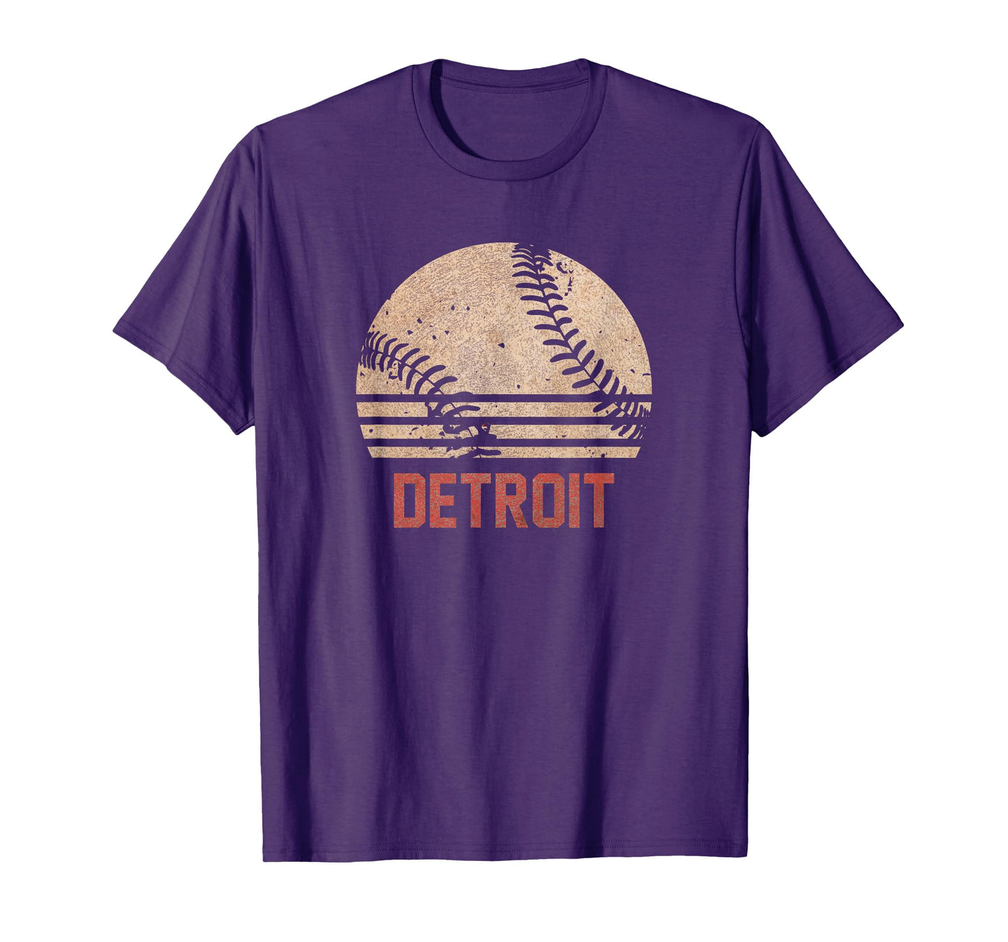 Vintage Baseball Detroit Shirt Cool Softball Gift T-Shirt