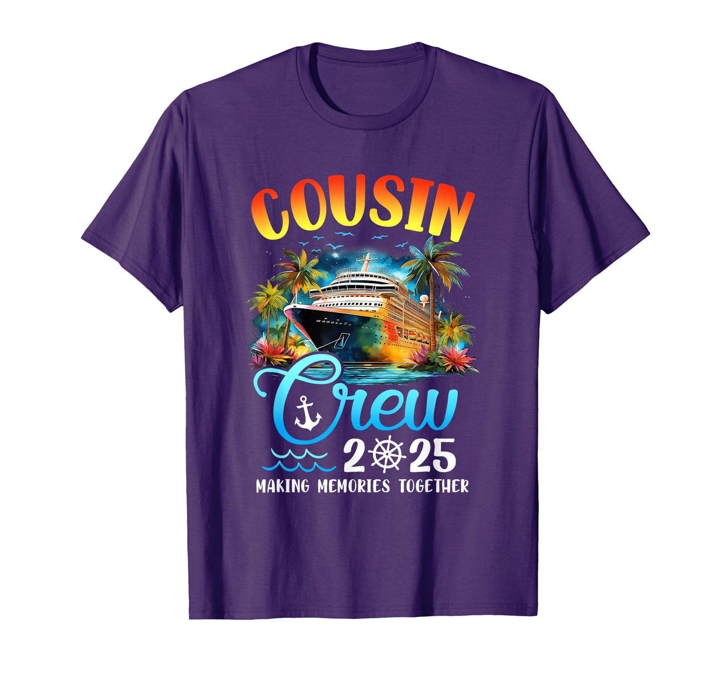 Cousin Crew 2025 Cousin Cruise Group Matching Vacation Party T-Shirt