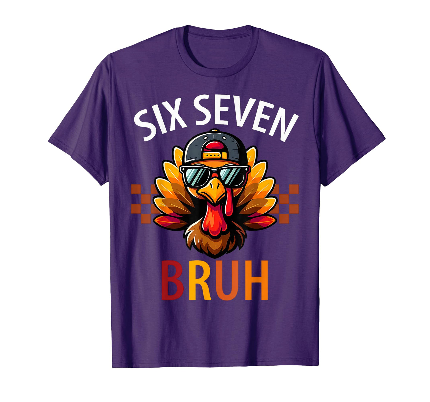 Six Seven 6 7 Meme Number 67 Turkey Thanksgiving Teacher T-Shirt
