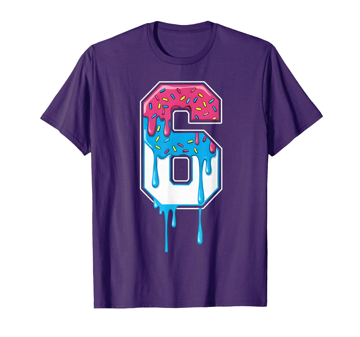 6 Number Six Team Sports Ice Cream Drip 67 Six Seven Meme T-Shirt