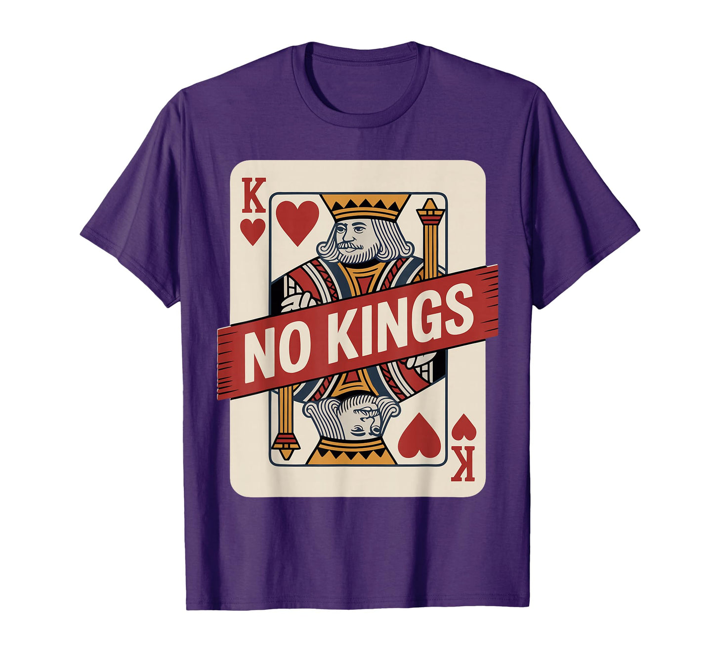 King Card No Kings Statement Funny Portland Protest Poker T-Shirt