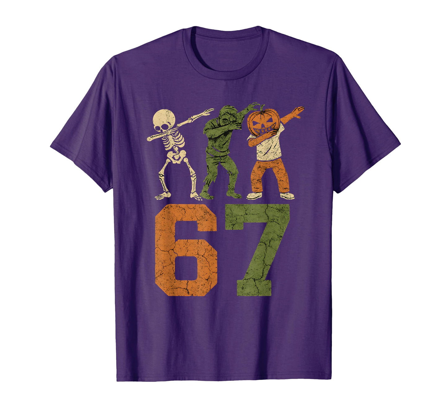 67 Meme Halloween Dabbing 6 7 Brainrot Six Seven Kids Boys T-Shirt
