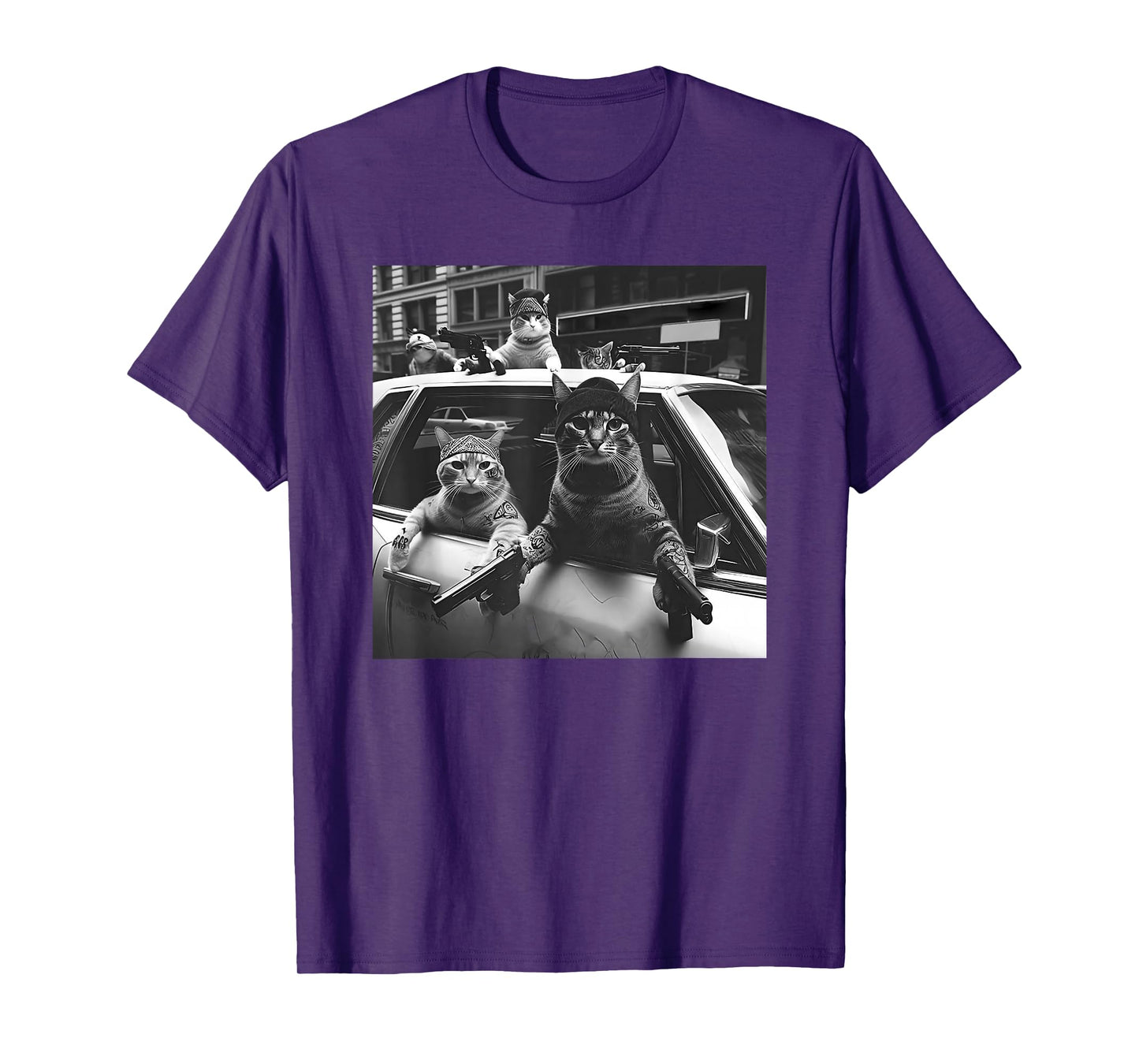 Funny cat Gang Vintage T-Shirt