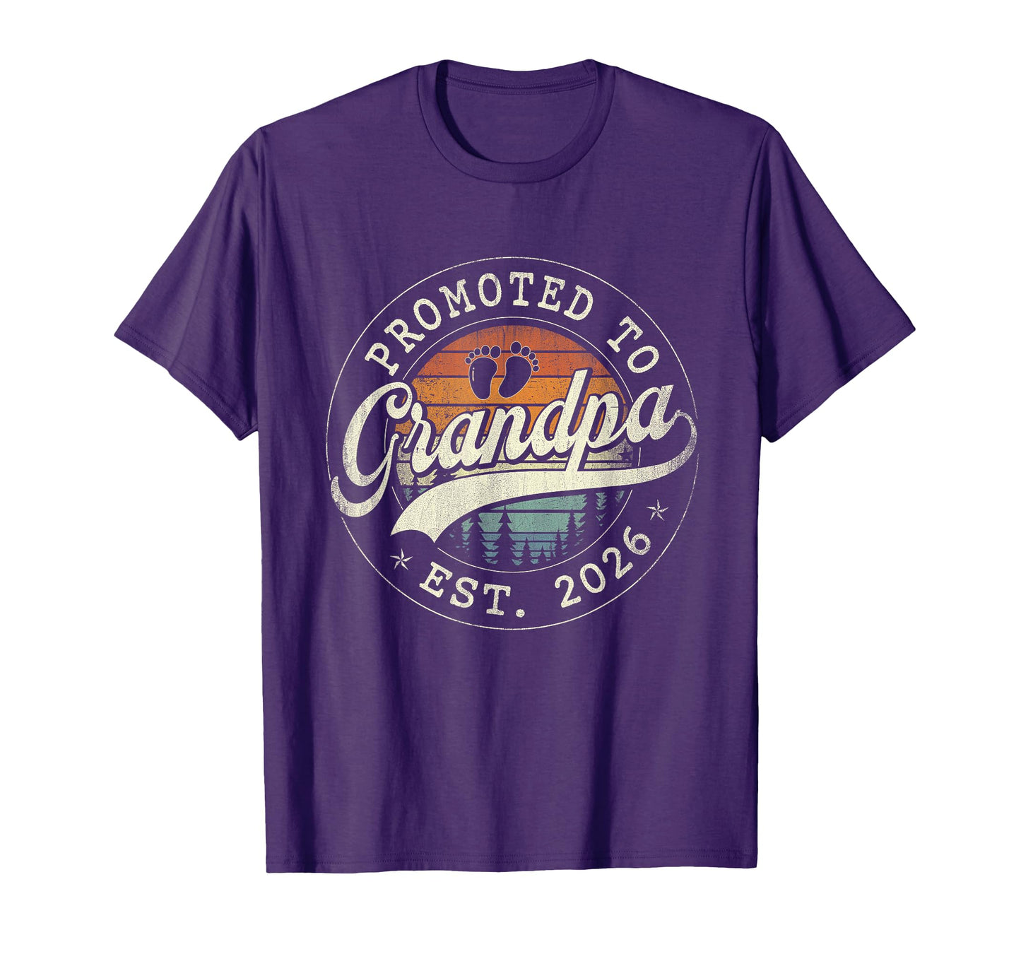 Promoted to Grandpa Est 2026 Grandparents Baby Announcement T-Shirt