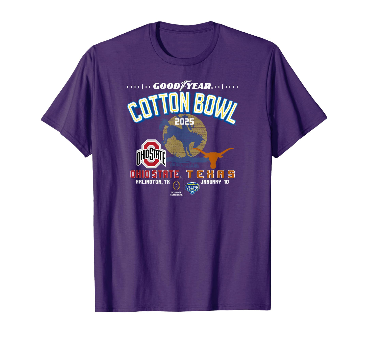 Ohio State vs Texas Cotton Bowl 2024-25 CFP Semifinal T-Shirt