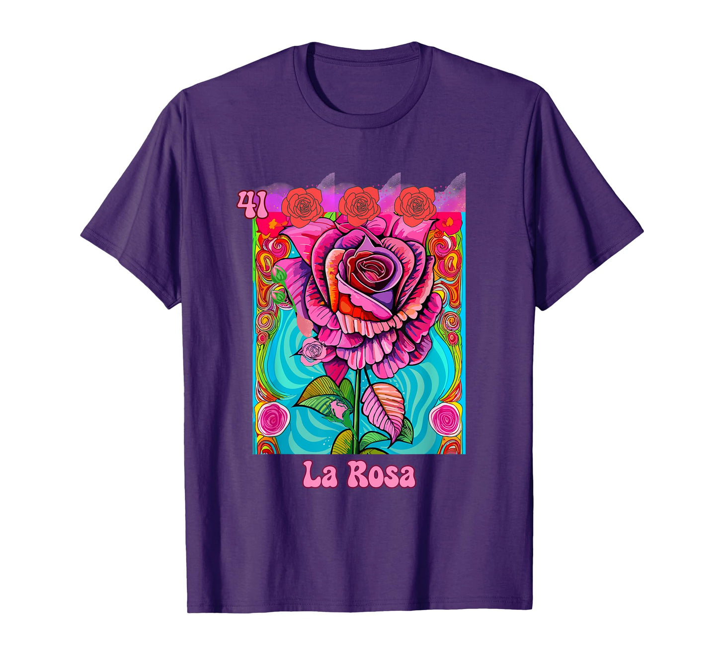 La Rosa, the Rose, Mexican bingo card in a traditional game. T-Shirt