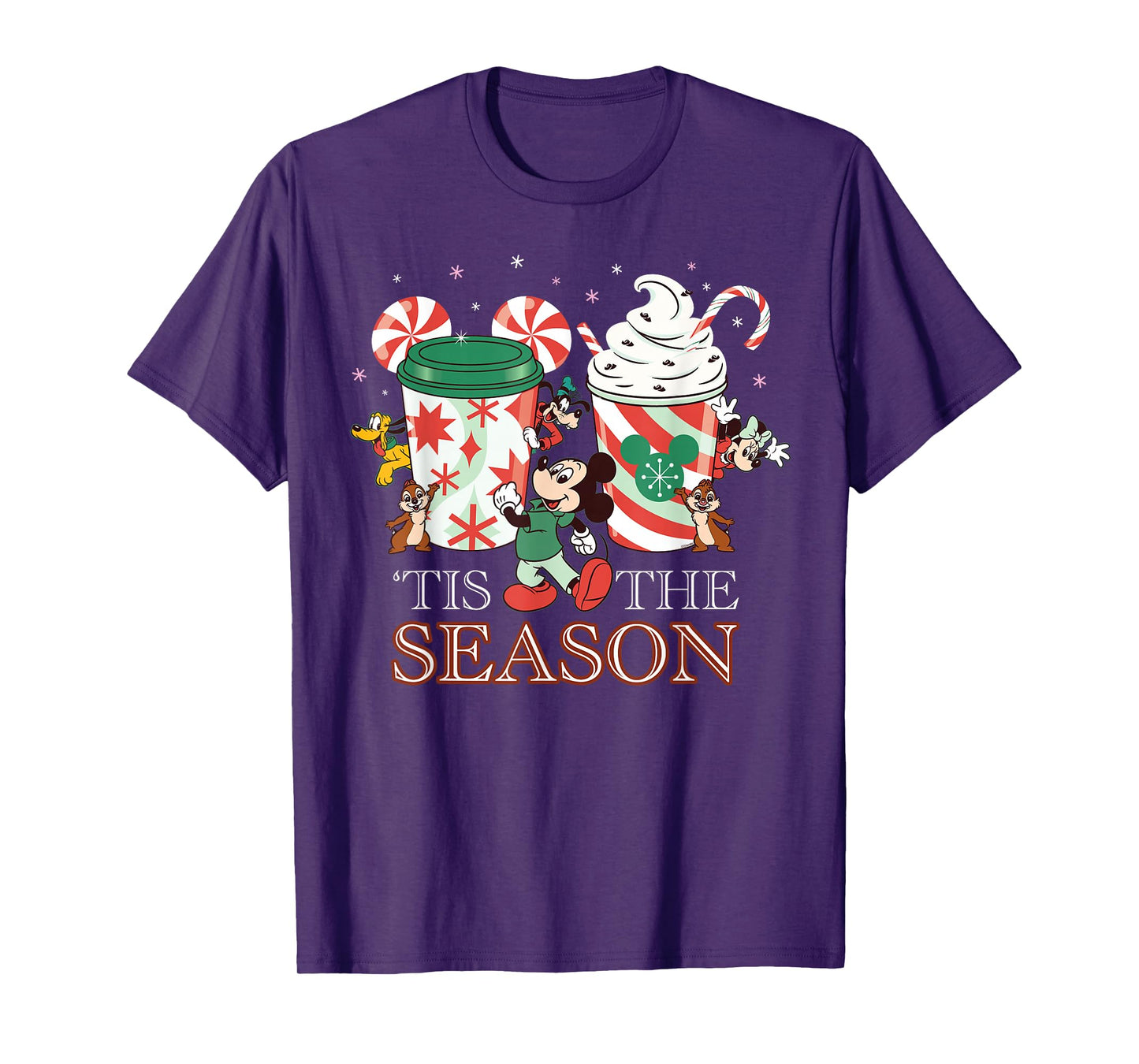 Disney Mickey & Friends 'Tis The Season Christmas Coffee T-Shirt
