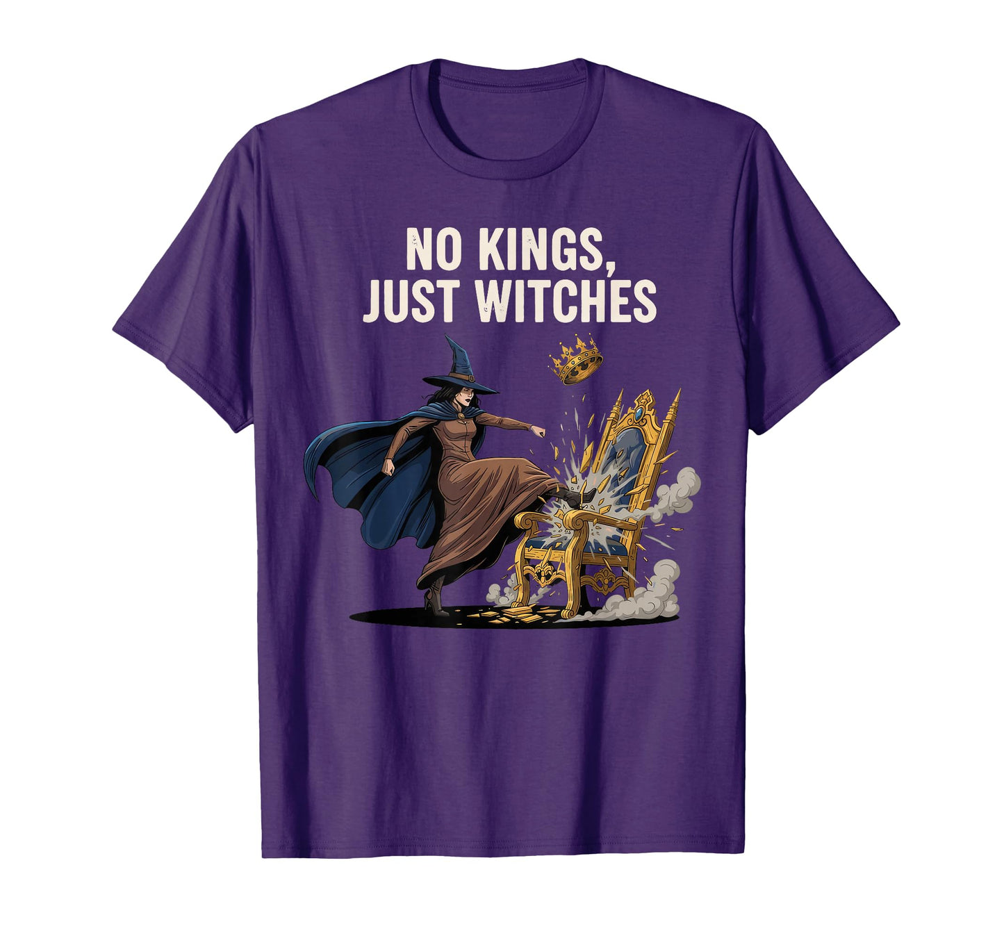 No Kings Just Witches Funny Witchcore Halloween Women T-Shirt
