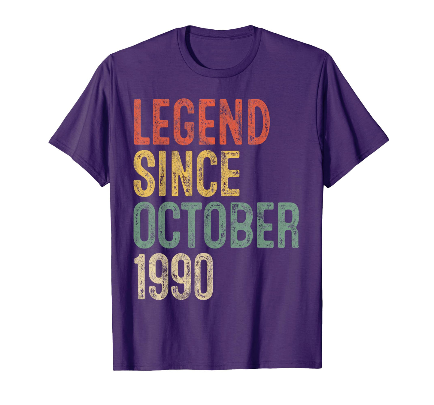 Legend October 1990 35th Birthday Men Women 35 Year Old T-Shirt