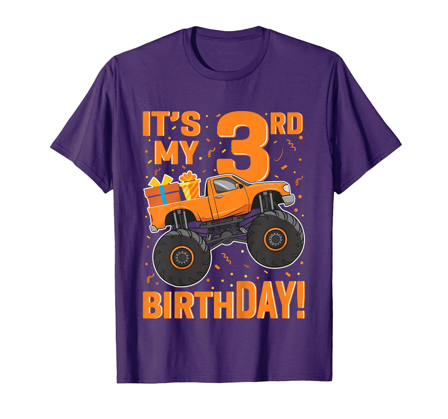 It's My 3rd Birthday Monster Truck Kids 3 Years Old T-Shirt
