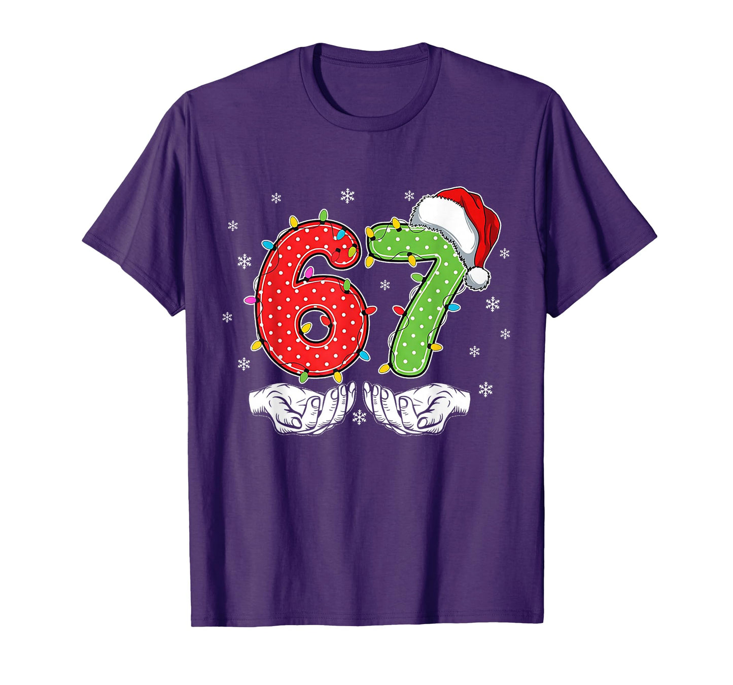 Number 67 Matching Six Seven 6 7 Meme 6-7 Christmas Costume T-Shirt