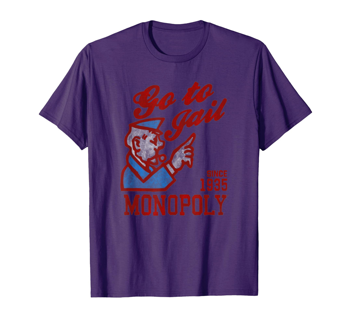 Monopoly Since 1935 Go To Jail Distressed Icon Poster T-Shirt