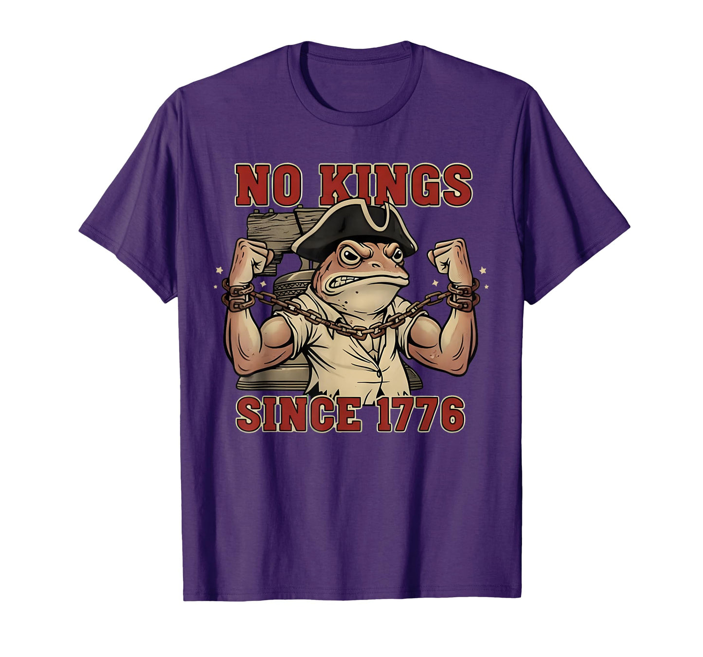 Vintage No Kings Since 1776 Portland Frog for Men Women T-Shirt