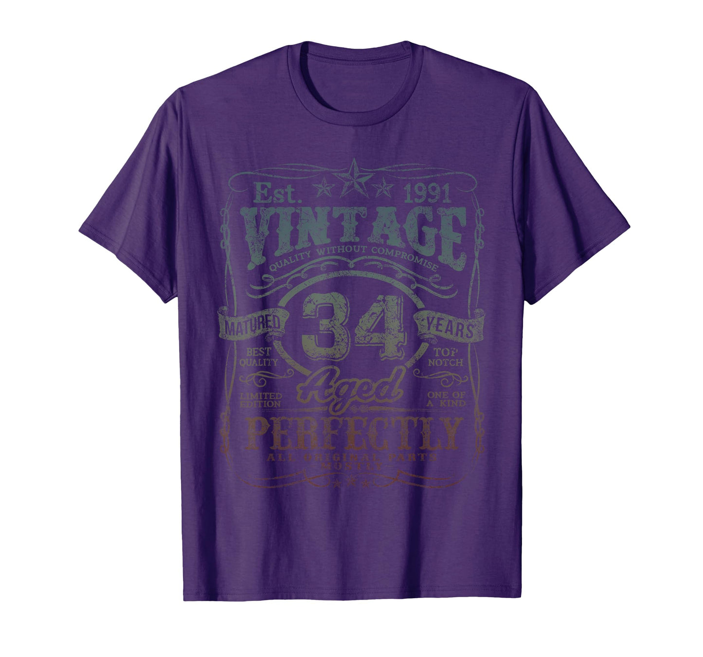 Vintage 1991 Limited Edition Shirt 34 year old 34th Birthday T-Shirt