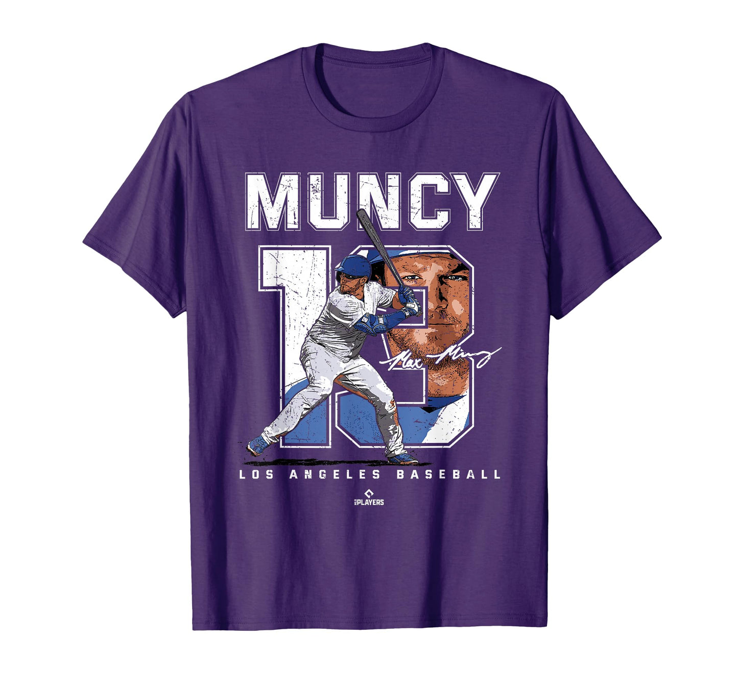 Number and Portrait Max Muncy Los Angeles MLBPA T-Shirt