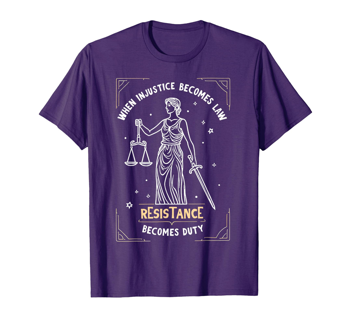 When Injustice Becomes Law Resistance Becomes Duty RBG Quote T-Shirt