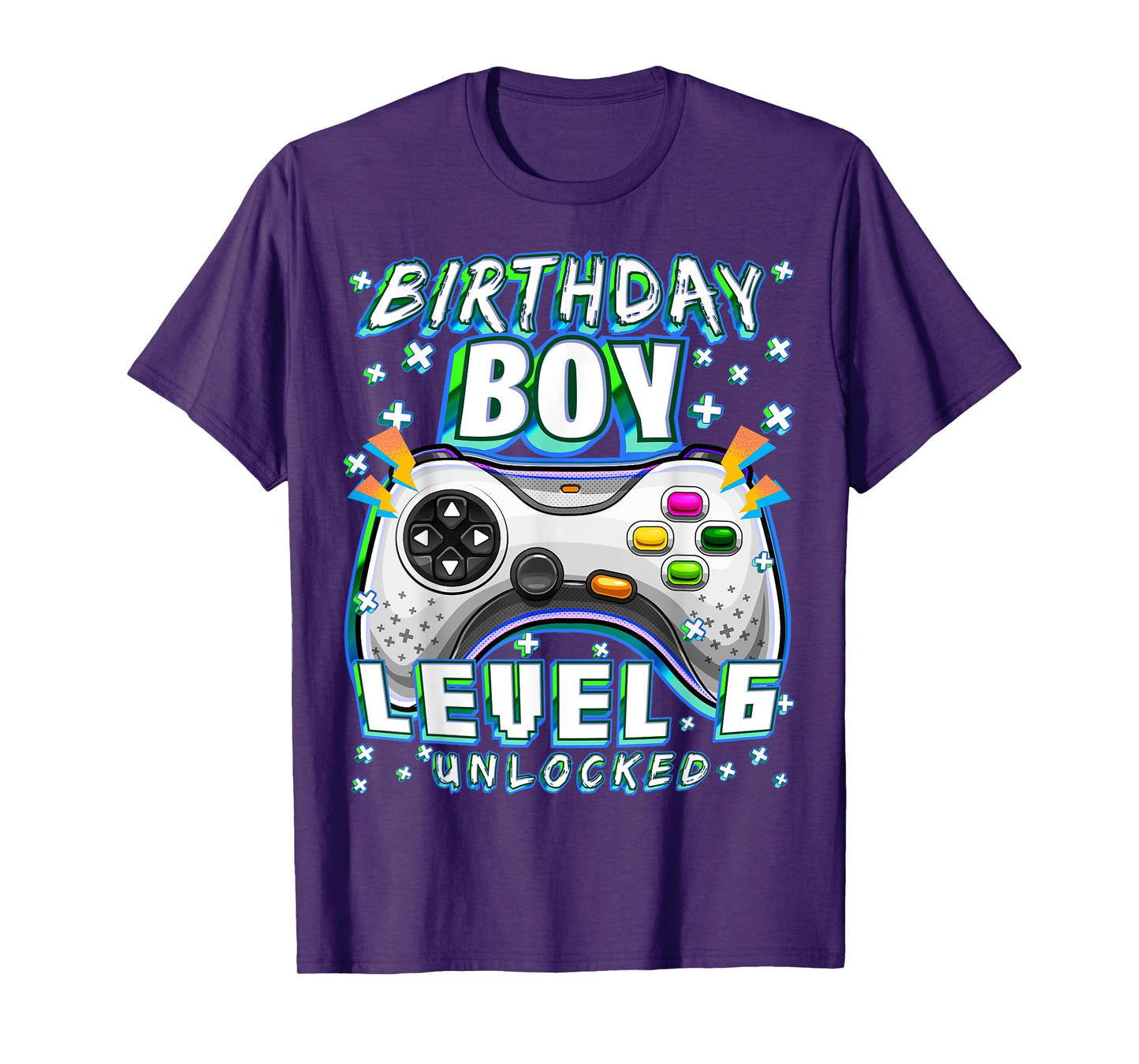 Level 6 Unlocked Video Game 6th Birthday Gamer Boys T-Shirt