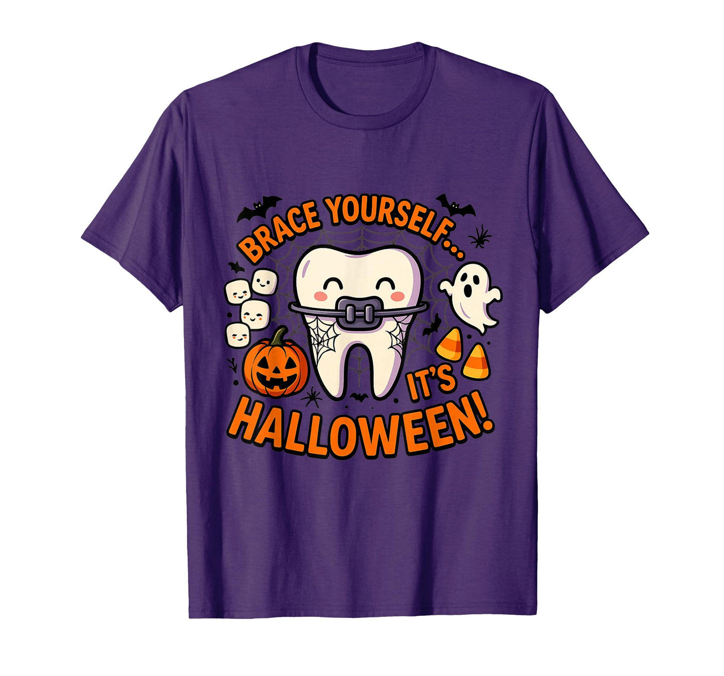 Brace Yourself Funny Tooth Halloween Costume Men Women Kids T-Shirt