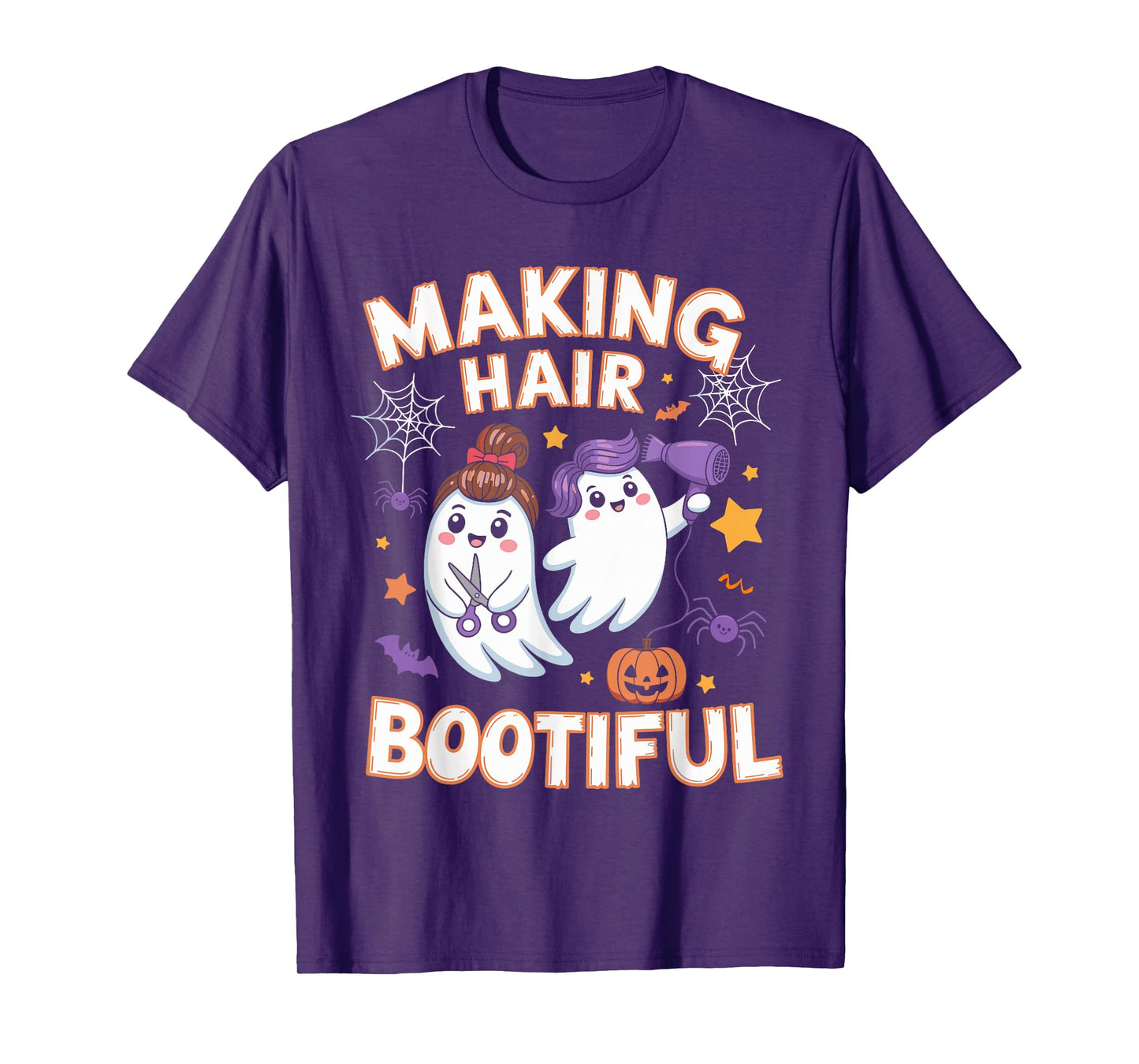 Making Hair Bootiful Halloween Spooky Ghosts Hair Stylist T-Shirt