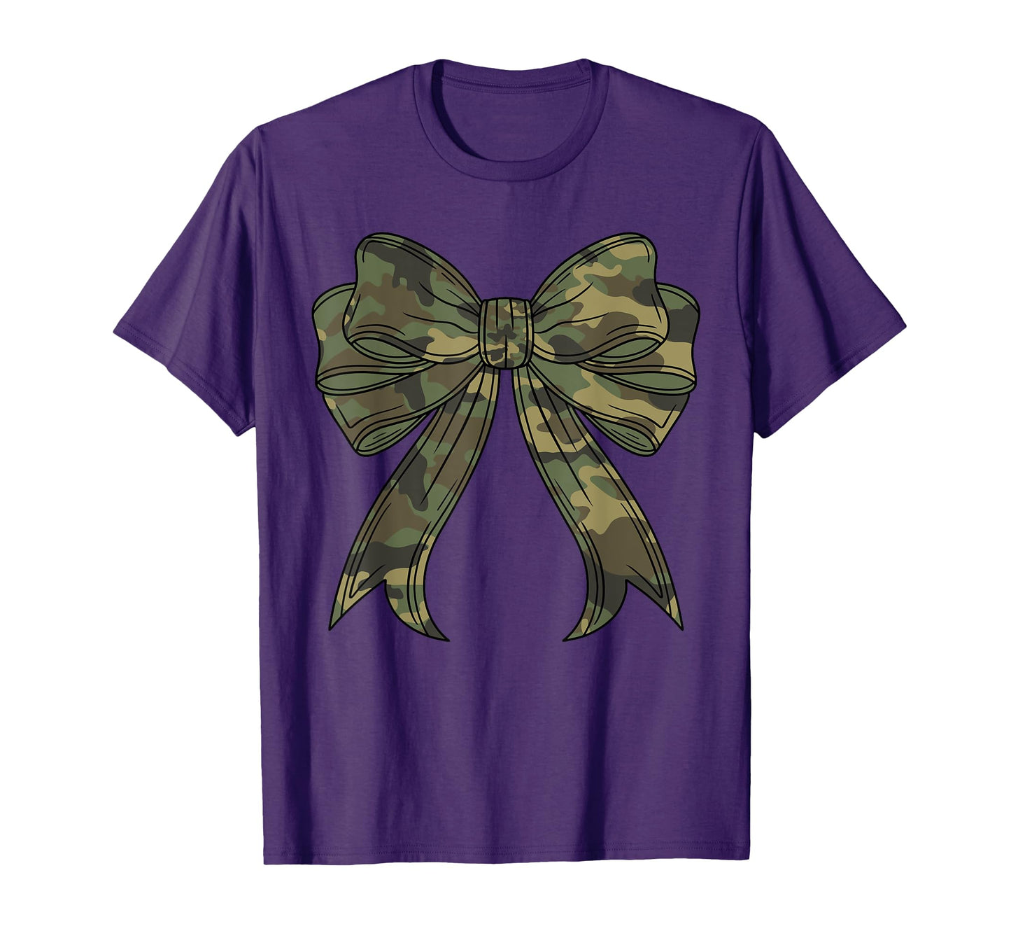 Woodland Camouflage Camo Coquette Bow Hunting For Women Girl T-Shirt