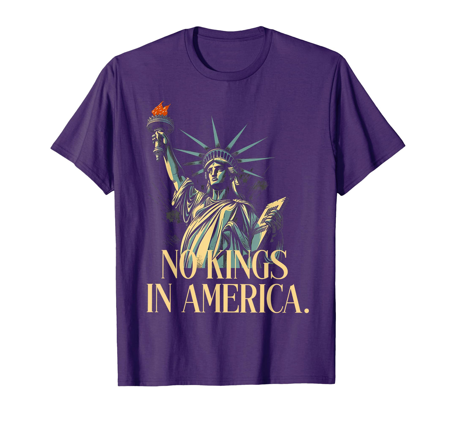 No Kings In America Retro Of Liberty T-Shirt