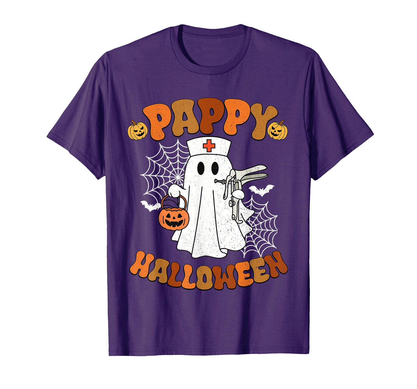 Pappy Halloween Ghost with Speculum OB Nursing Department T-Shirt