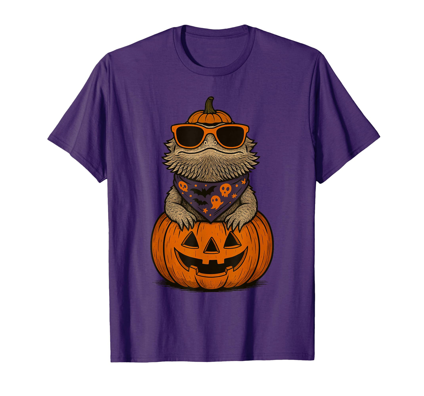 Spooky Bearded Dragon Pumpkin Halloween T-Shirt