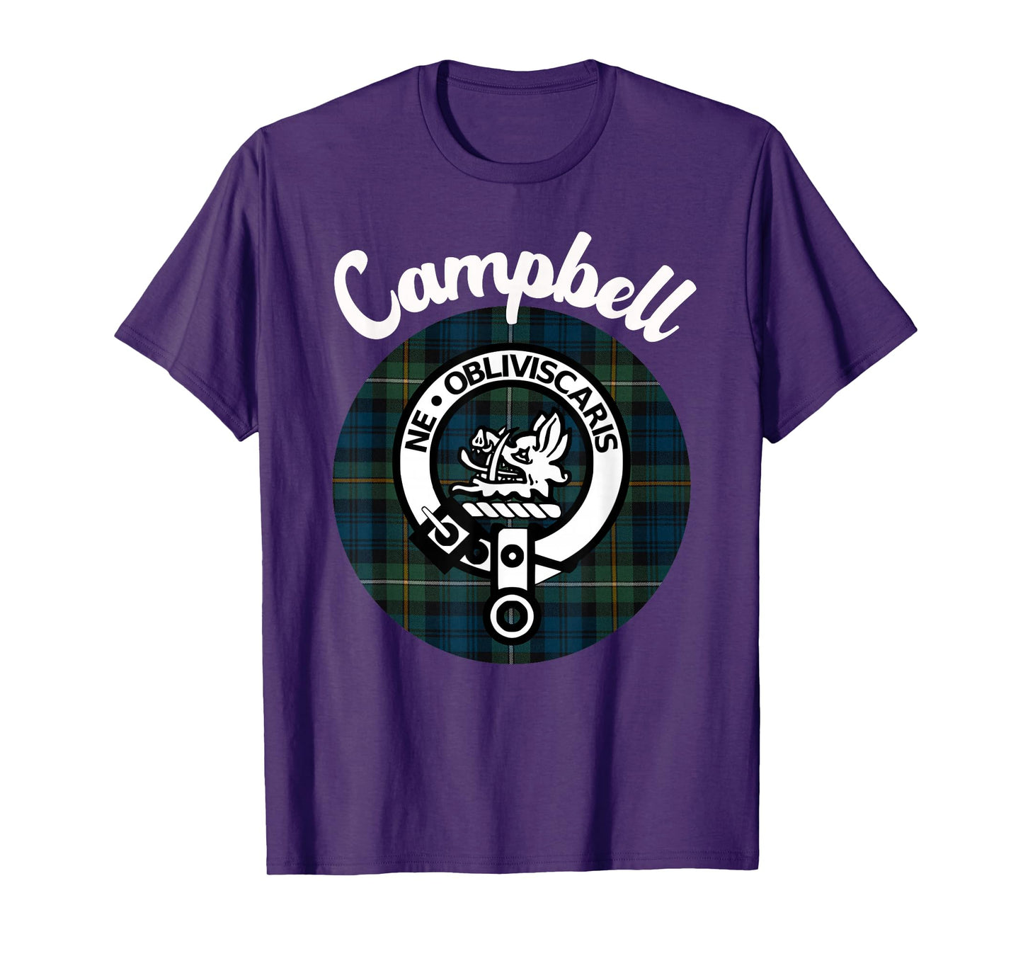 Campbell Clan Scottish Name Coat Of Arms Tartan T-Shirt