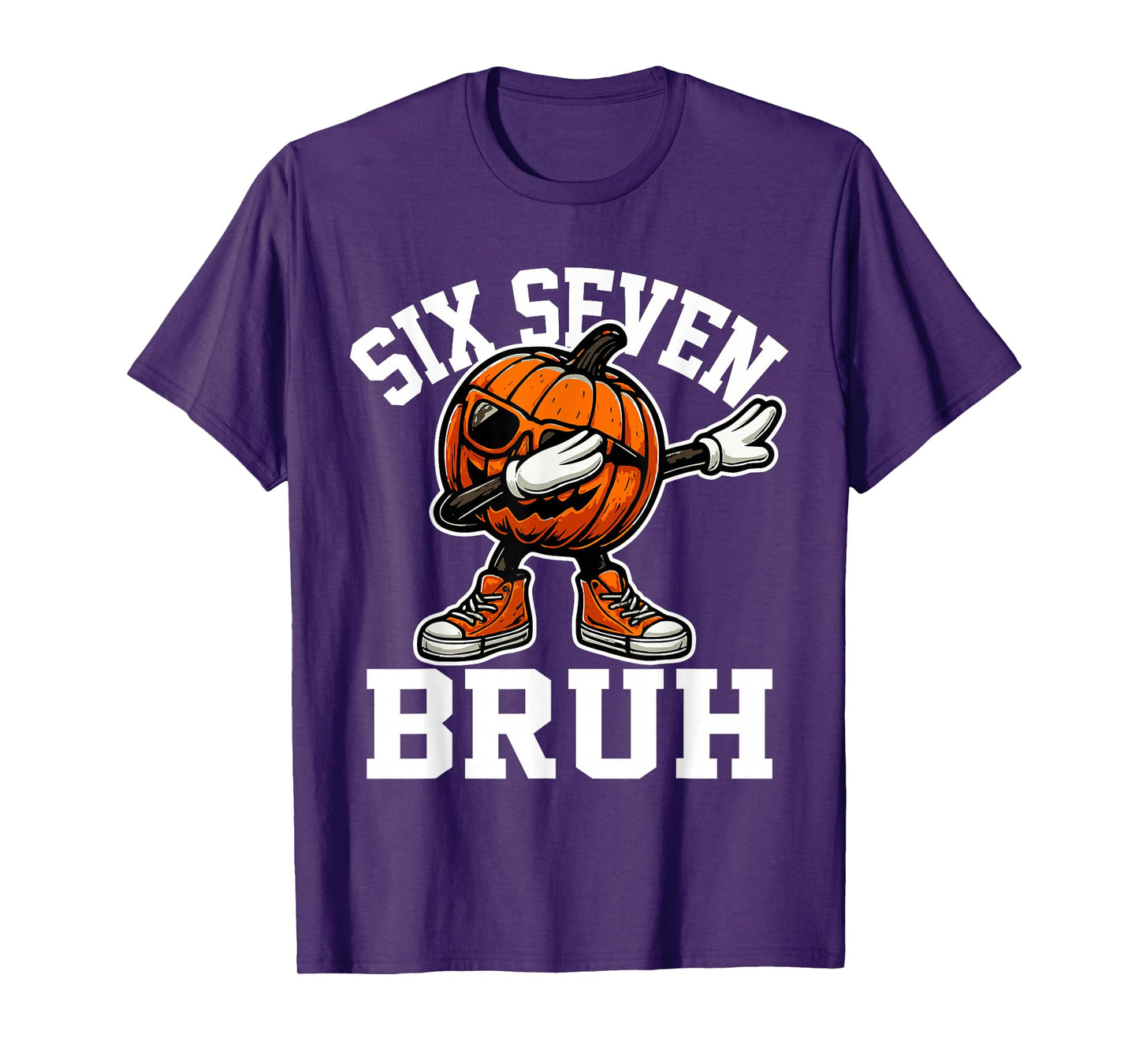 67 Halloween Funny Six Seven Meme Brainrot Pumpkin Kids Bruh T-Shirt