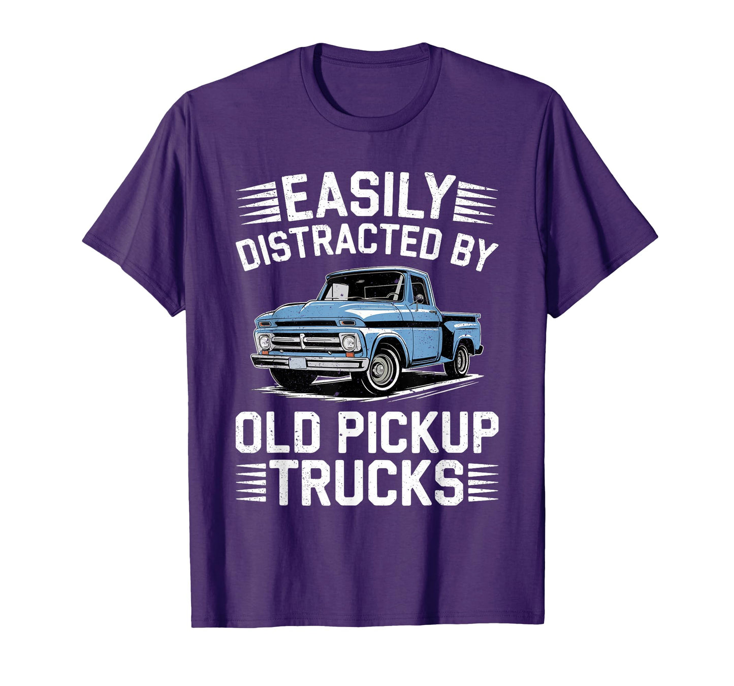 Easily Distracted By Old Pickup Trucks Shirt Vintage Car Guy T-Shirt