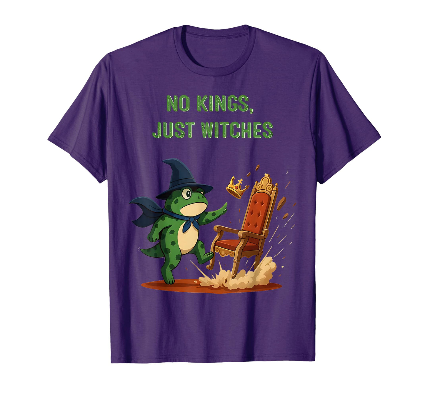 No Kings Just Witches Funny Frog Witch Halloween T-Shirt
