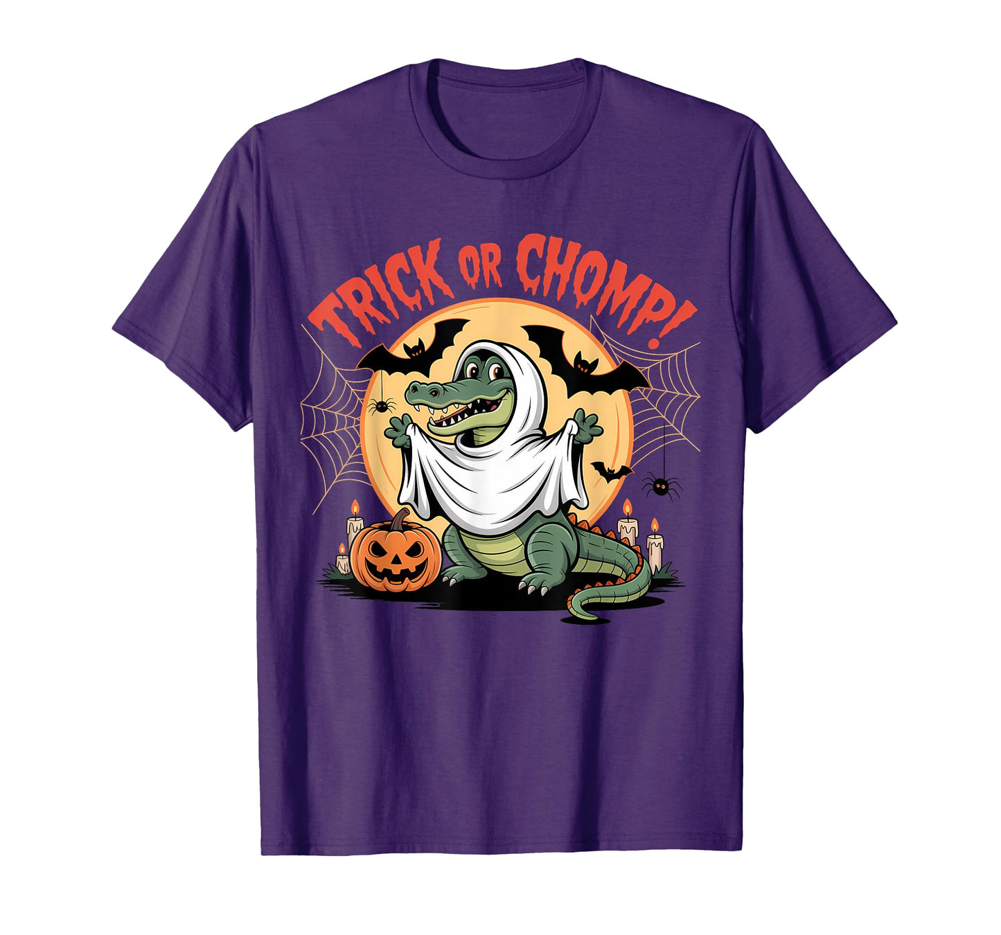Trick or Chomp Funny Halloween Alligator T-Shirt