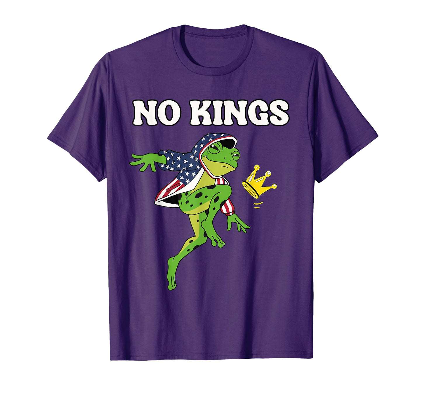 No Kings Since 1776 Portland Frog Kicking Crown T-Shirt